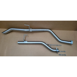Intermédiaire sans silencieux (après fap) + tube arrière Nissan Navara V6 3.0L DCI, 2010-16